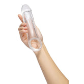 Transparent penis extender for enhancing size and performance